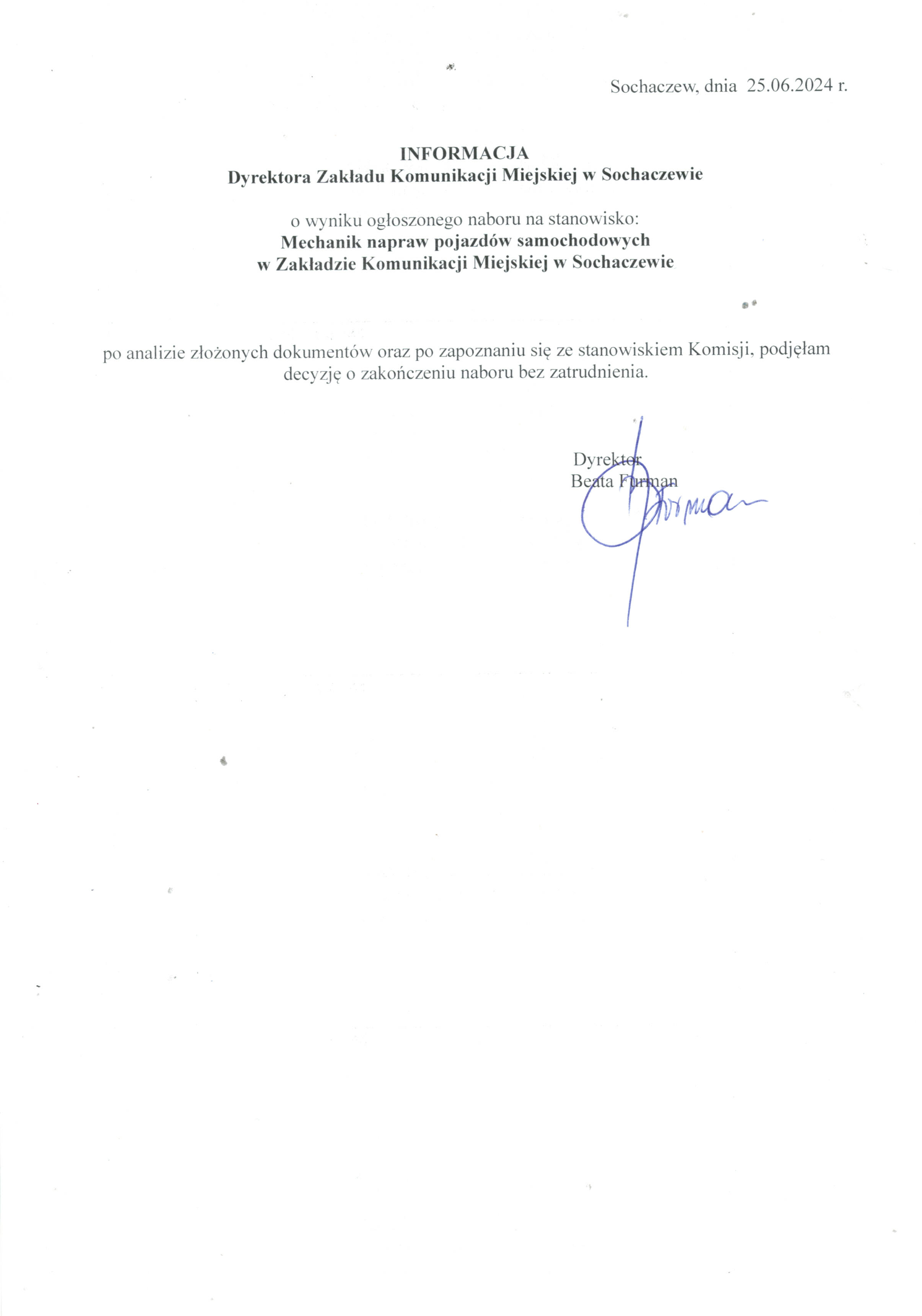 Informacja_o_wyniku_ogłoszonego_naboru_na_stanowisko_mechanik_pojazdów_samochodowych